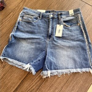 Judy Blue Distressed Blue Jean Shorts